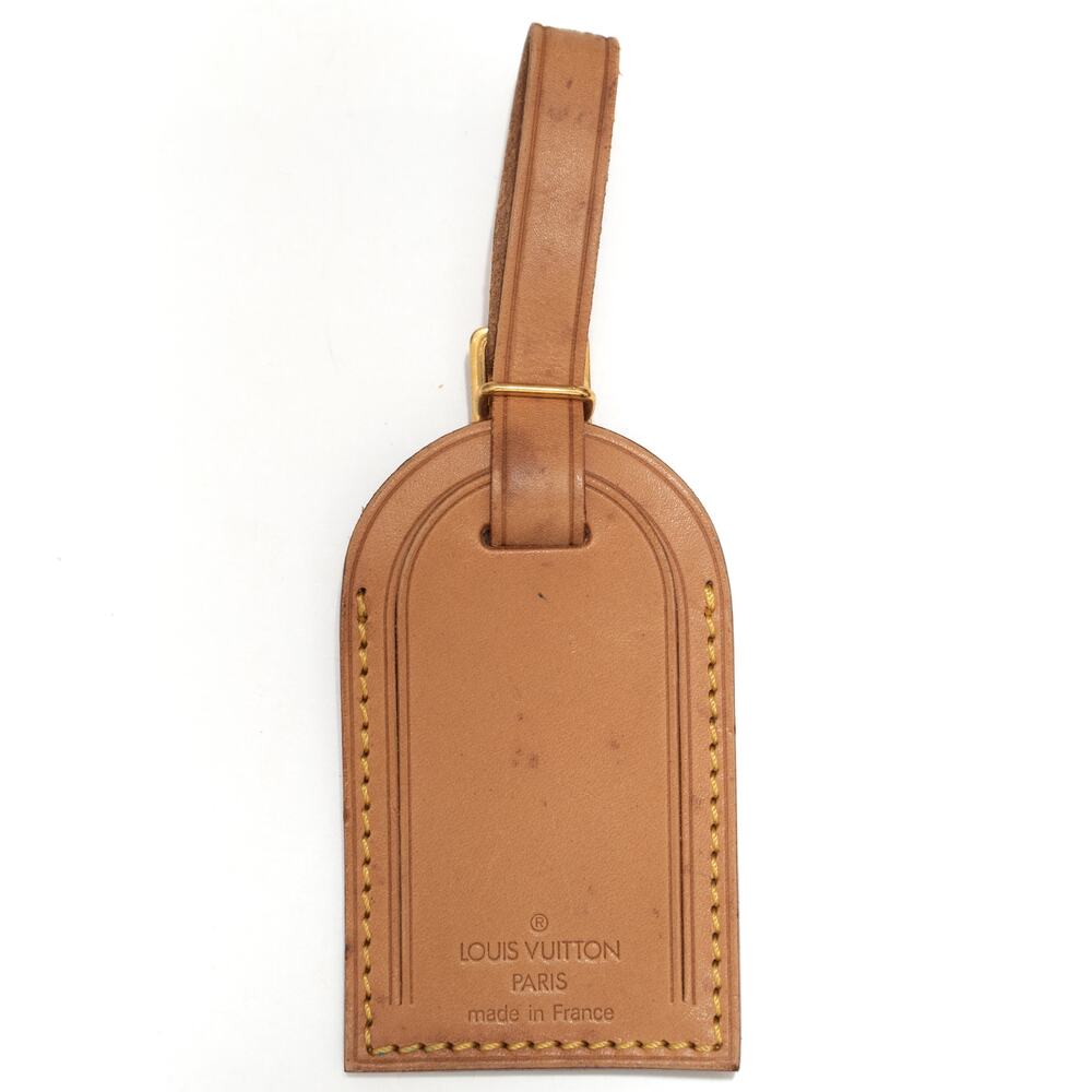 Authentic Louis Vuitton Vachetta Leather Luggage Name Tag LL